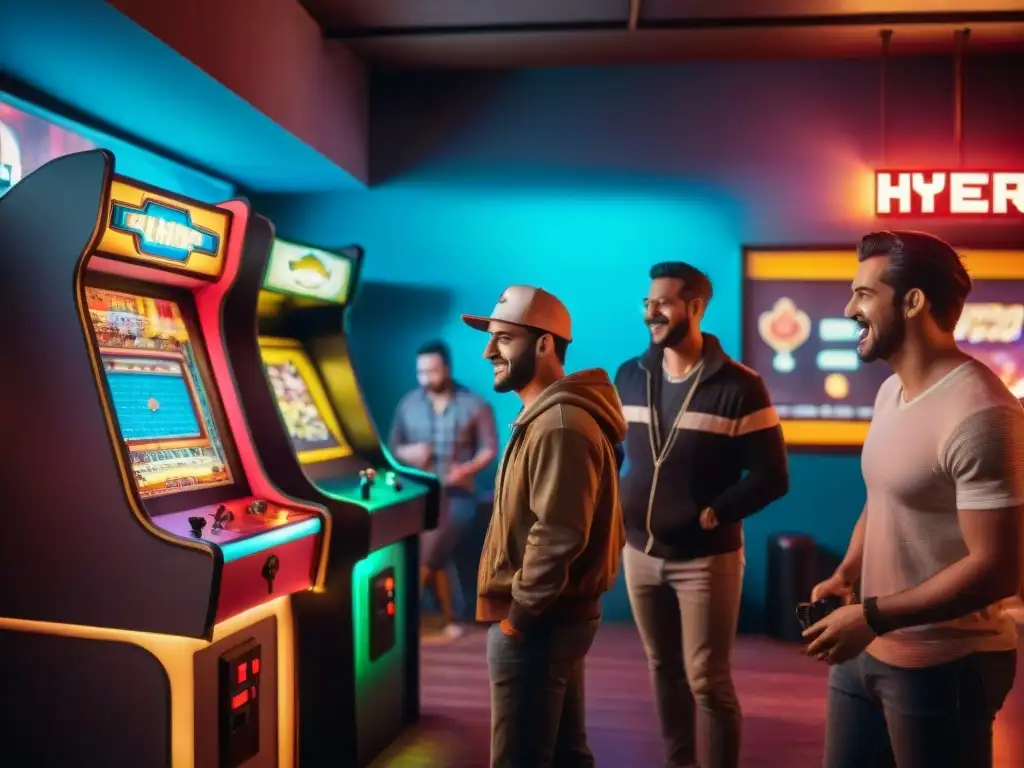 Aficionados a juegos retro digitalizados disfrutan en bar de plataformas