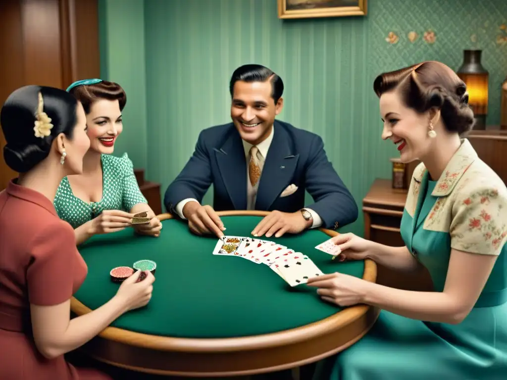 Un animado juego de Canasta en los años 50