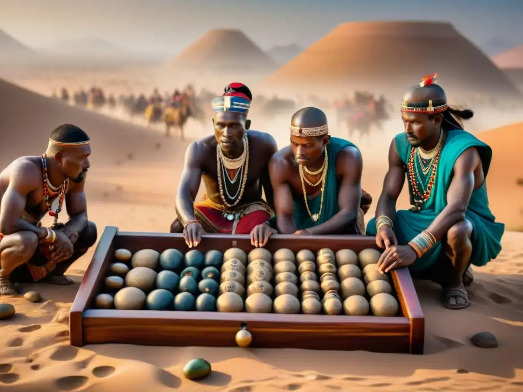 Antigua tribu africana juega Mancala en desierto