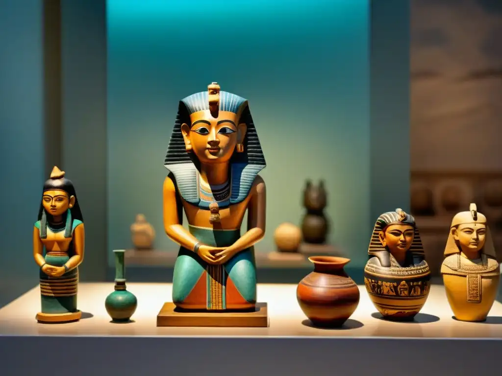 Antiguos juguetes de diversas culturas del mundo en un museo