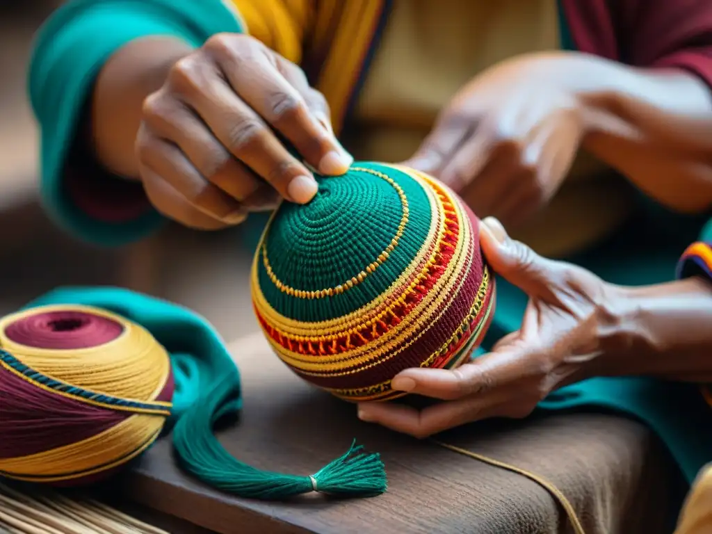 Artesanos Purepecha crean Pelota Purepecha, resaltando la destreza y colores vibrantes