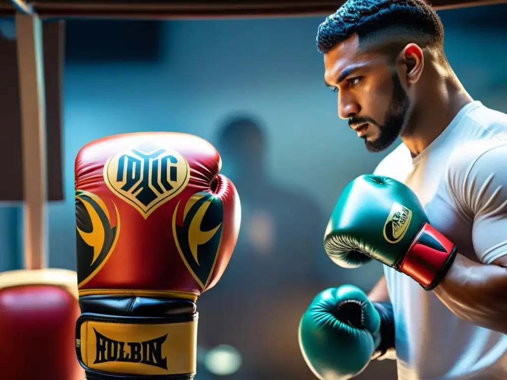 Un artista crea diseños únicos en guantes de boxeo, fusionando arte y deporte