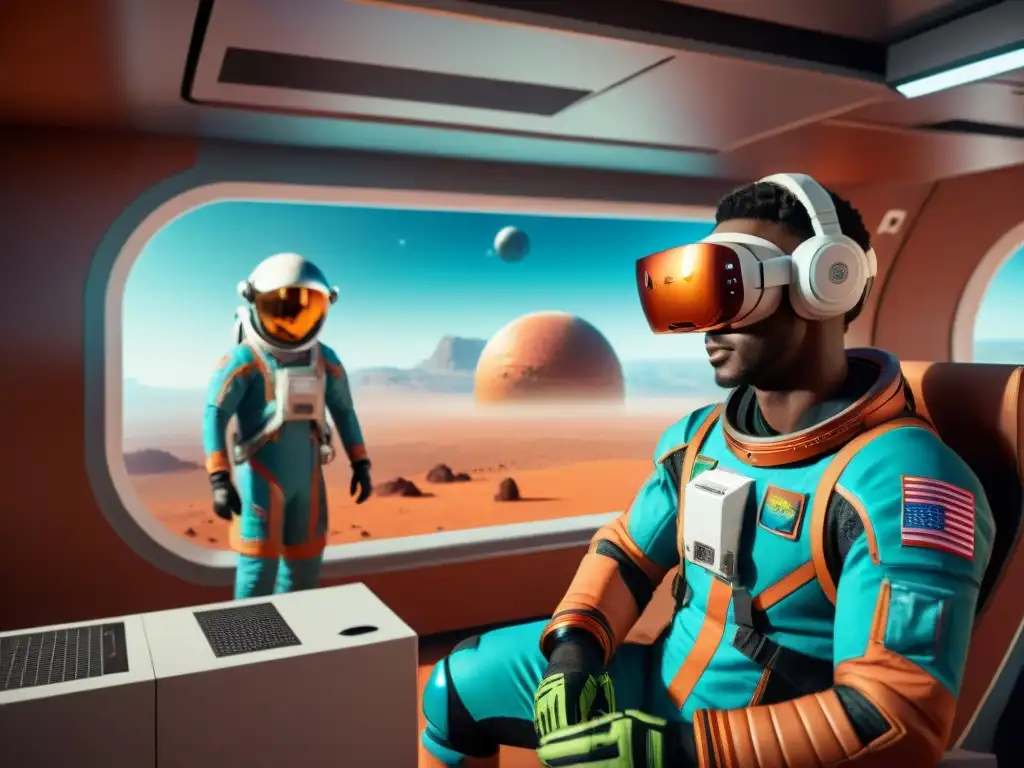 Futbol virtual en Marte: astronautas juegan en gravedad cero Astronautas en Marte juegan fútbol virtual en gravedad cero