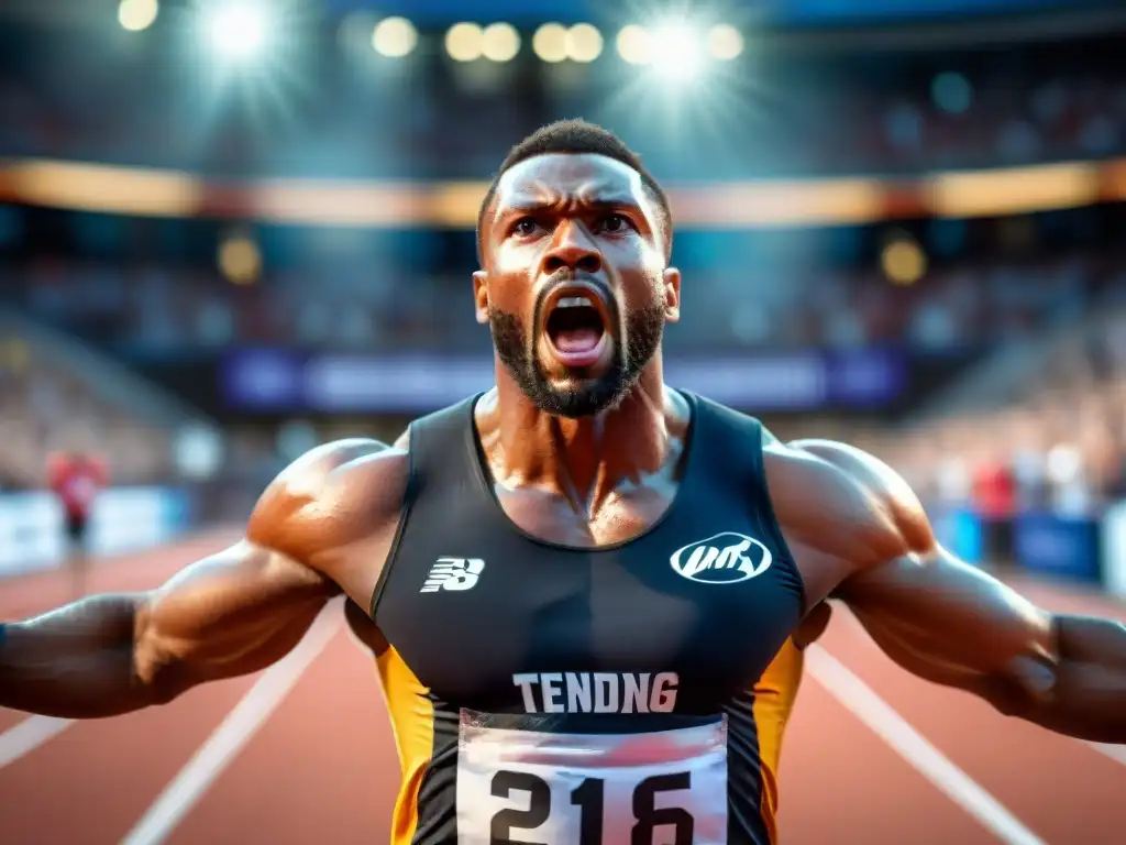 Un atleta concentrado en su objetivo durante un evento deportivo, con la palabra clave 'Psicología del ego en deporte'