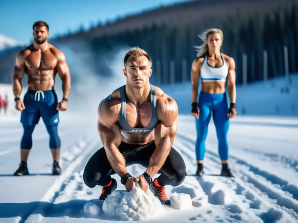 Atletas rusos de Crossfit, sudor y tiza, entrenan en Siberia