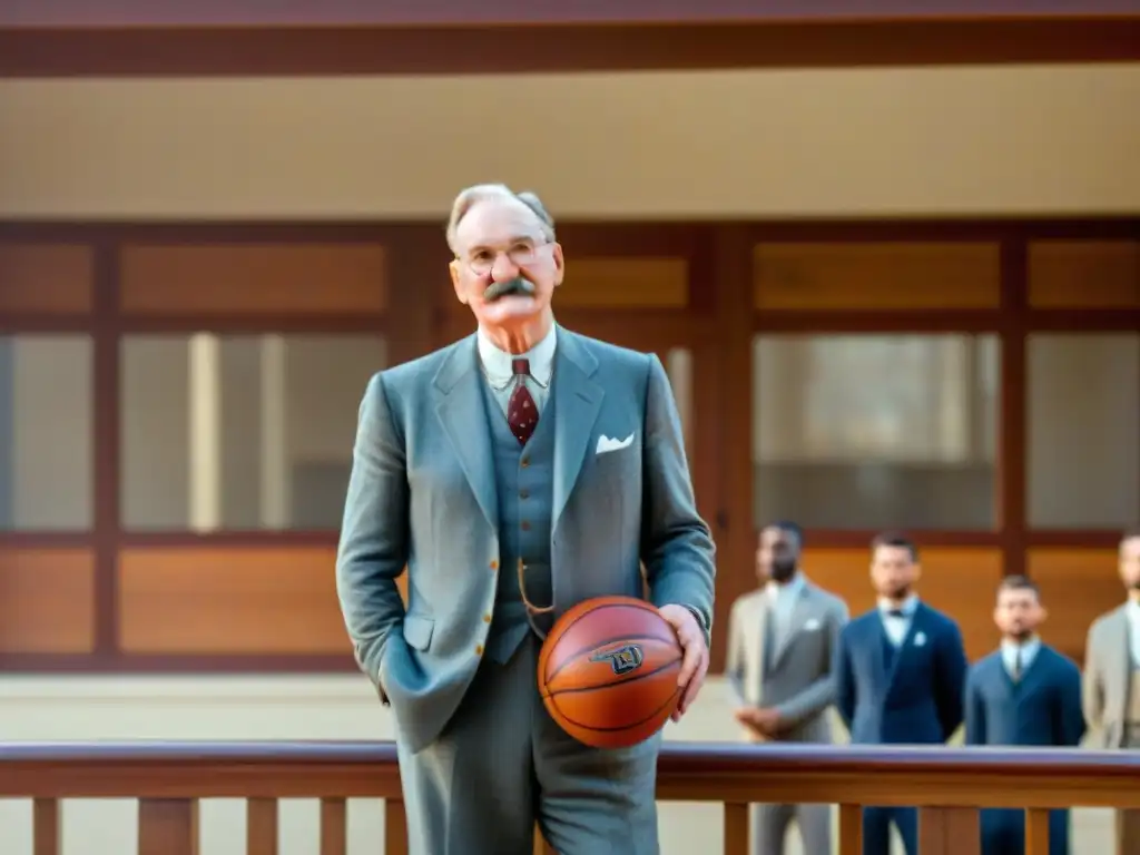 James Naismith inventa el baloncesto ante jóvenes en 1891 en Springfield, Massachusetts