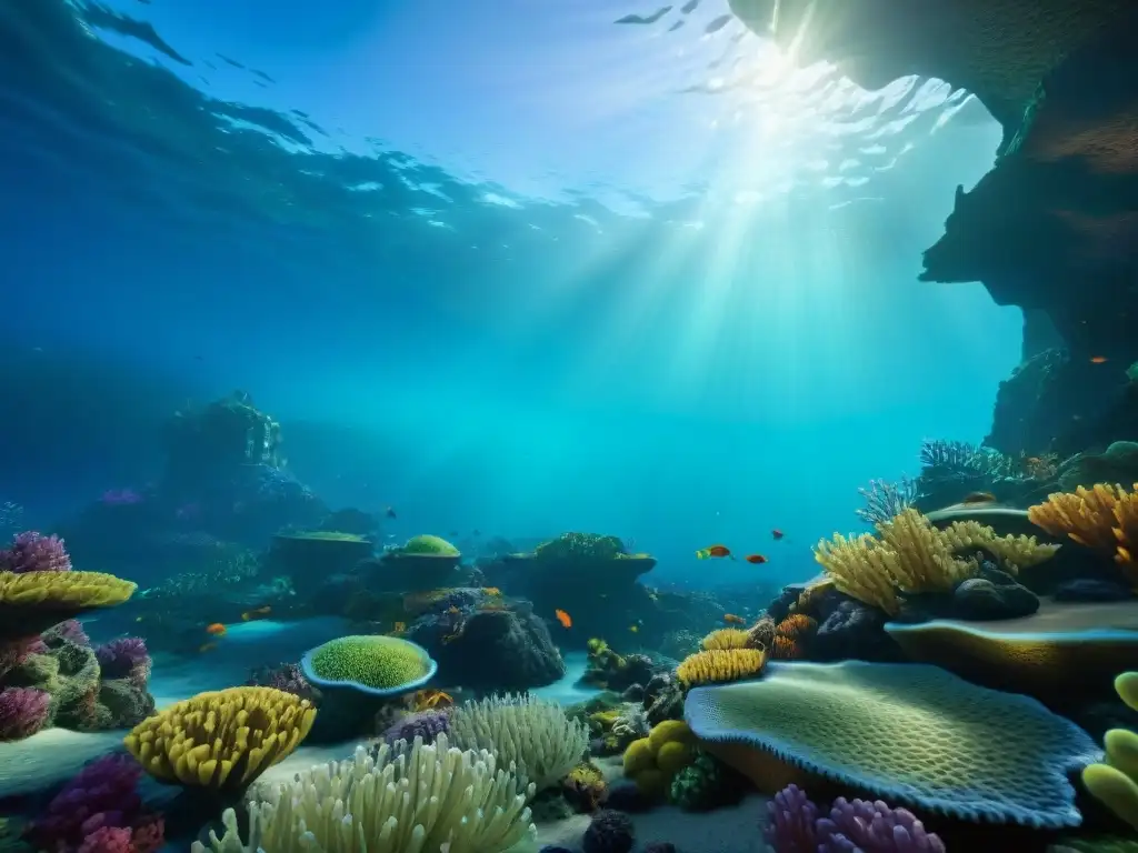 Descubre la belleza de un paisaje submarino en Subnautica, con arrecifes de coral vibrantes y vida marina diversa