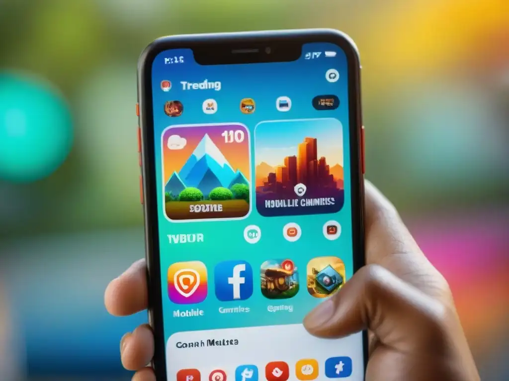 Captura detallada de juego móvil compartido en redes sociales