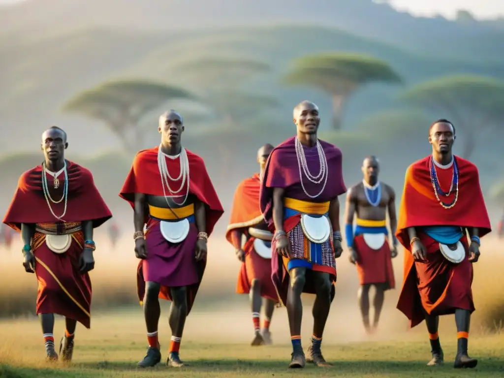 Competencia de salto entre guerreros Maasai en festival cultural de Kenya, mostrando deportes tradicionales africanos historia evolución