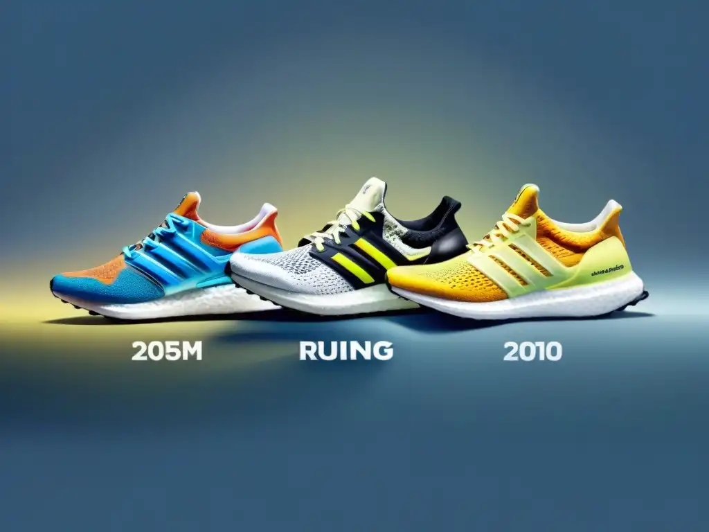 Evolución cultural de la moda deportiva running a lo largo de los años, desde el Nike Waffle Trainer hasta el Adidas Ultraboost