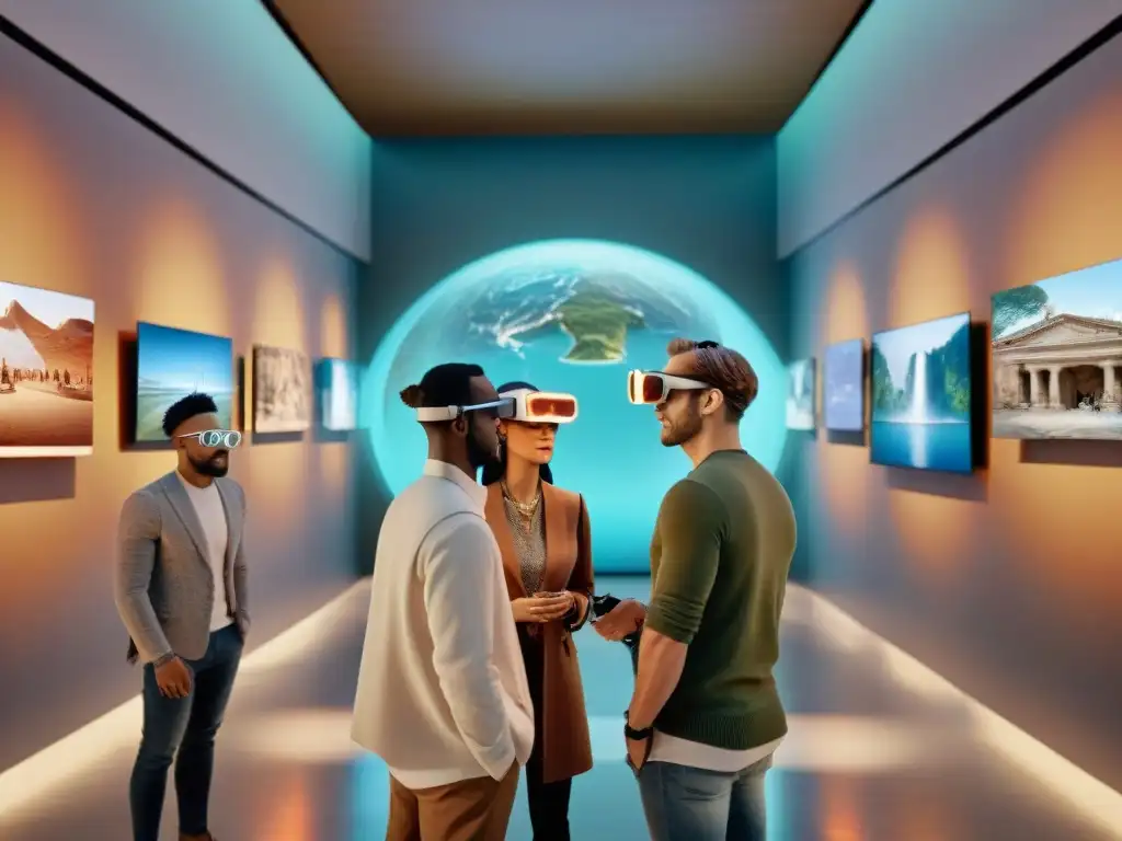 Exploración cultural en museo con realidad aumentada en juegos culturales