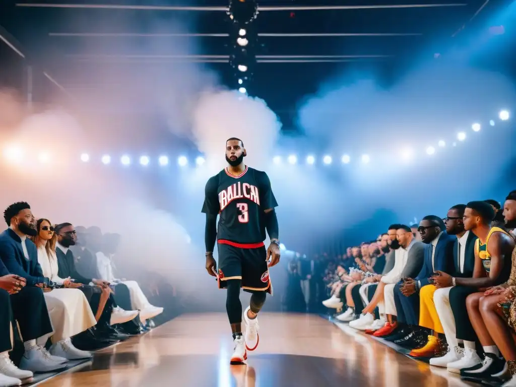 Desfile de NBA: LeBron y Durant desfilan en alta moda, fusionando deporte y estilo en una pasarela con Conexión NBA marcas moda