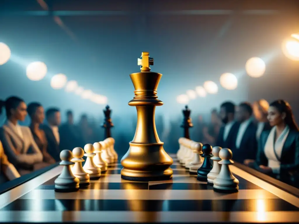 Desfile de moda inspirado en ajedrez: fusión avant-garde Desfile de moda con diseños inspirados en ajedrez, modelos exhiben piezas únicas en evento elegante