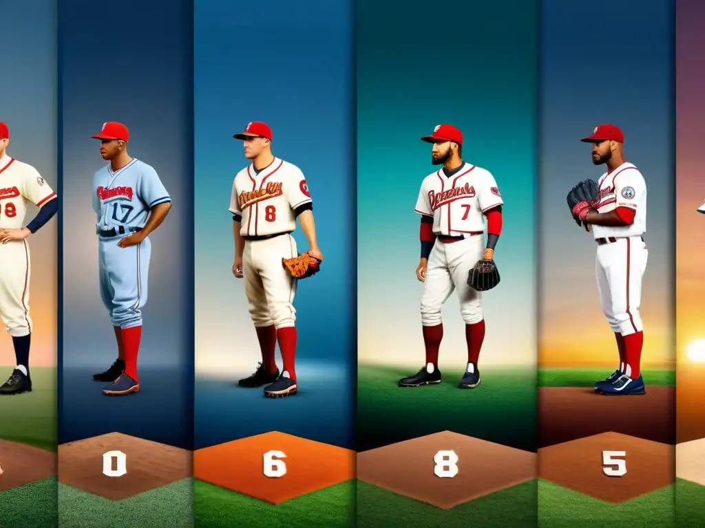 Detallada evolución de uniformes de béisbol, desde diseños simples hasta actuales de la MLB