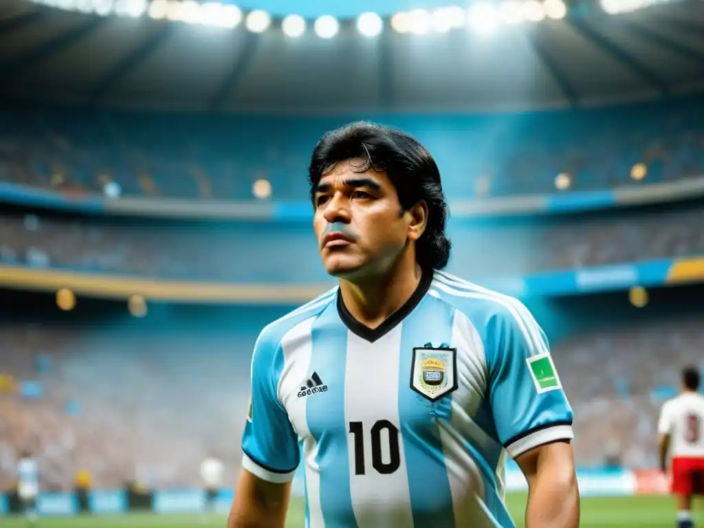 Detalle excepcional de la camiseta número 10 de Diego Maradona en el Mundial de 1986