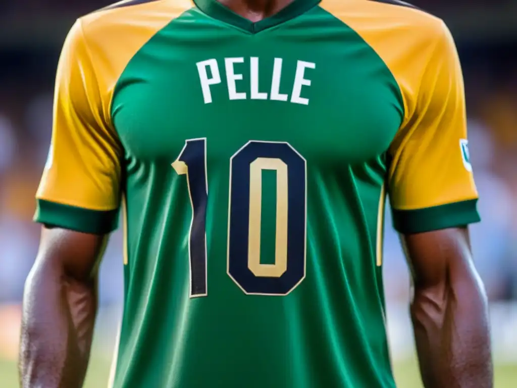 Detalle histórico de la camiseta número 10 de Pelé en la final del Mundial de 1970