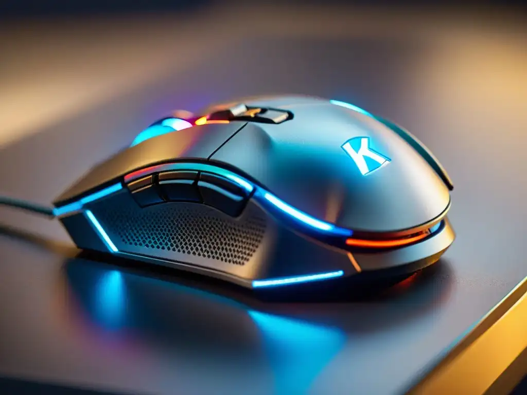 Detalle impresionante de la tecnología en ratones y teclados gaming, resaltando la importancia en el mundo de los videojuegos