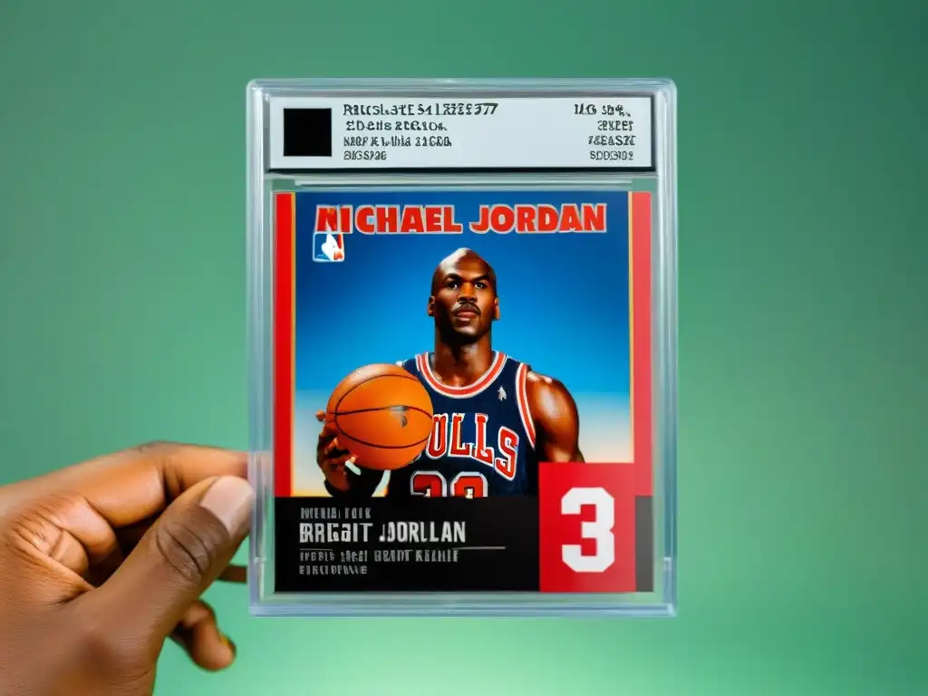 Detalles impresionantes de carta rookie Michael Jordan, potencial revalorización figuras coleccionables deportes