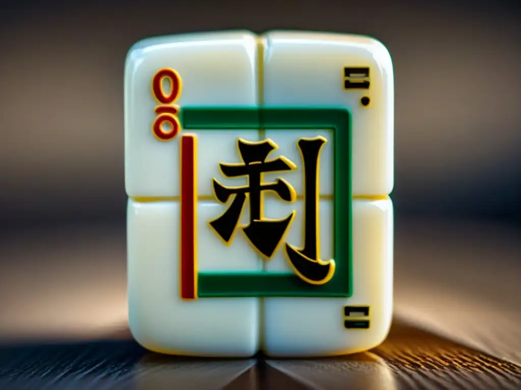 Detalles intrincados de las fichas de mahjong chino resaltando su legado cultural