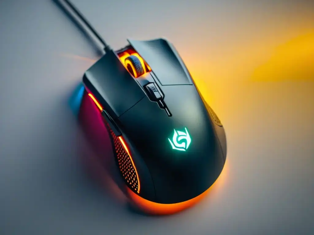 Detalles LED y diseño personalizado en un mouse gaming: accesorios personalizados para equipo de juego