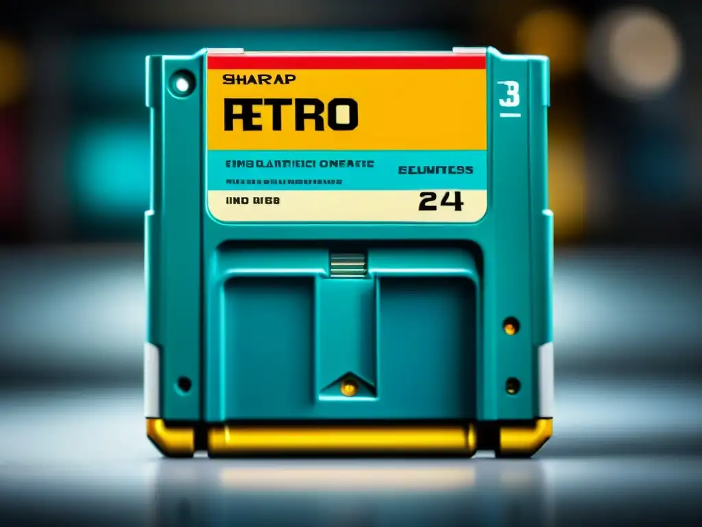 Detalles nostálgicos de una edición limitada de juego retro, con diseño vintage y colores vibrantes