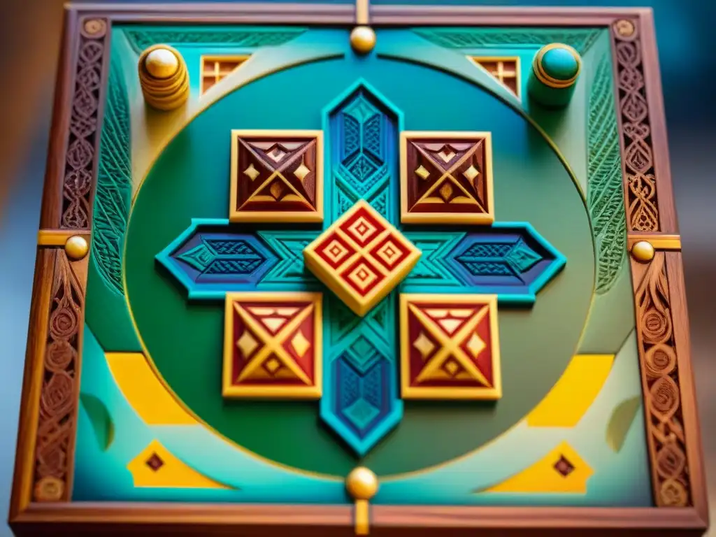 Detalles vibrantes de juegos de mesa antiguos India: Pachisi y Chaupar, mostrando artesanía y diseño únicos