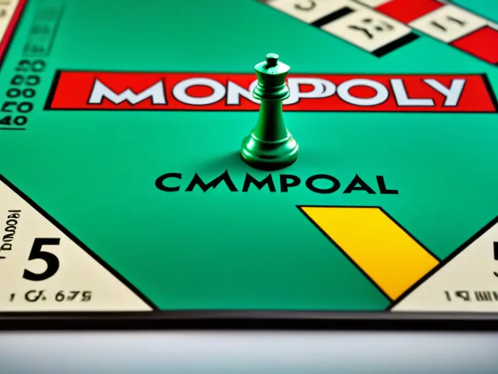 Detalles vibrantes de un Monopoly vintage de los años 30, simbolizando la historia y valor de las Ediciones raras Monopoly colección