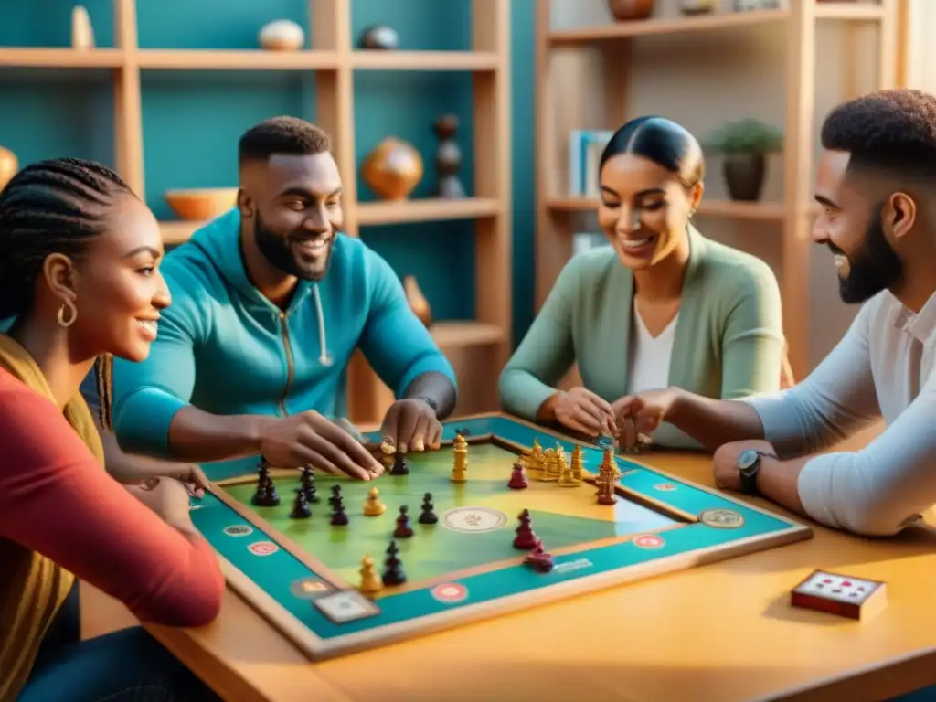 Diversidad cultural en juego de mesa, adaptar estrategias y unir culturas en armonía