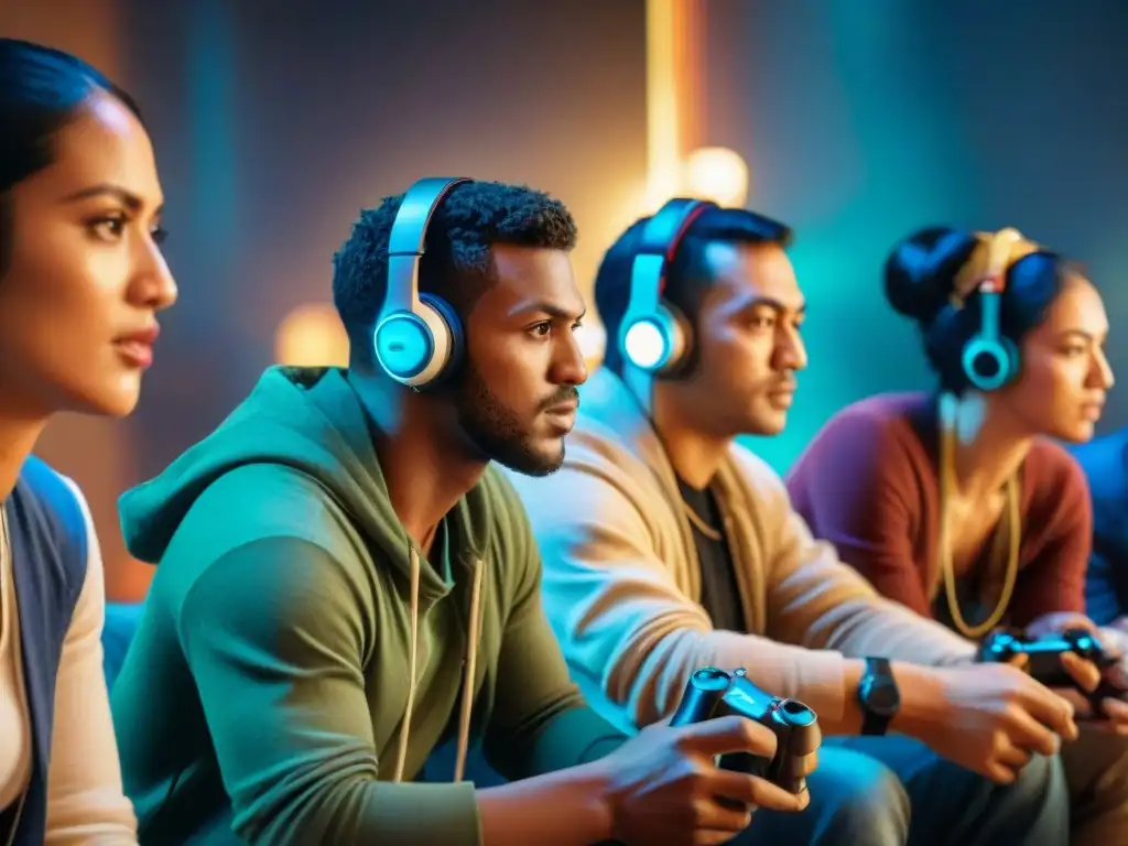 Diversidad cultural y prevención adicción videojuegos en grupo variado concentrado en juego