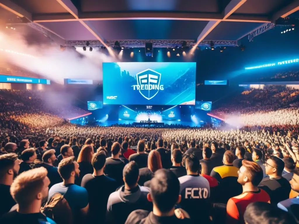 La emoción de un estadio lleno de fans viendo un intenso partido de eSports