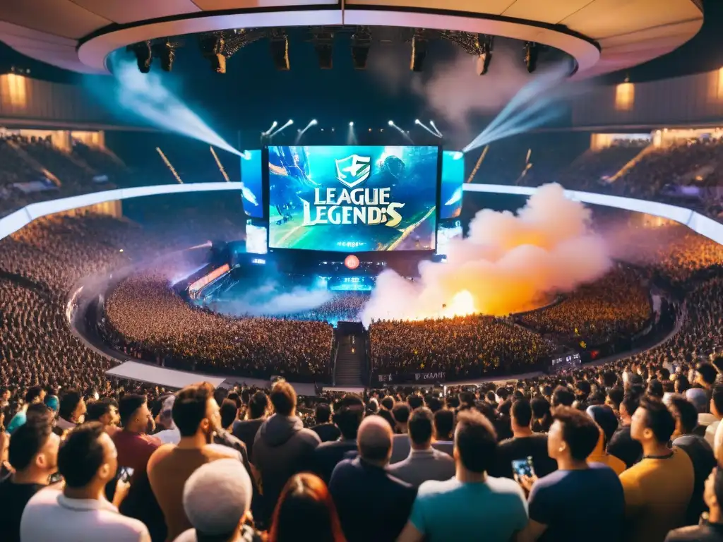 La emoción desborda en un estadio repleto de fans viendo una intensa partida de 'League of Legends'