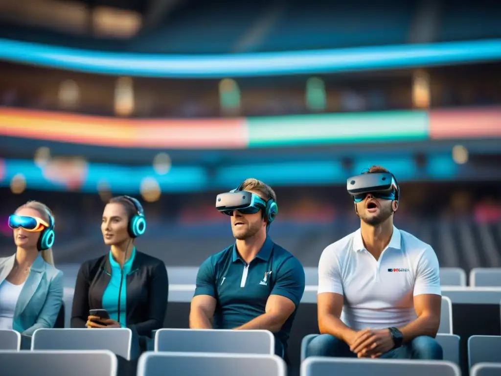 Emocionante competencia de drones en un futurista estadio lleno de luces neón