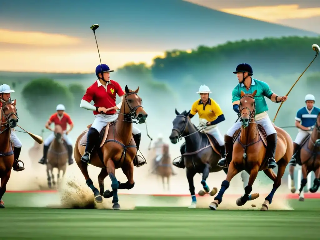 Una emocionante escena de la historia del polo a caballo en las vastas estepas rusas