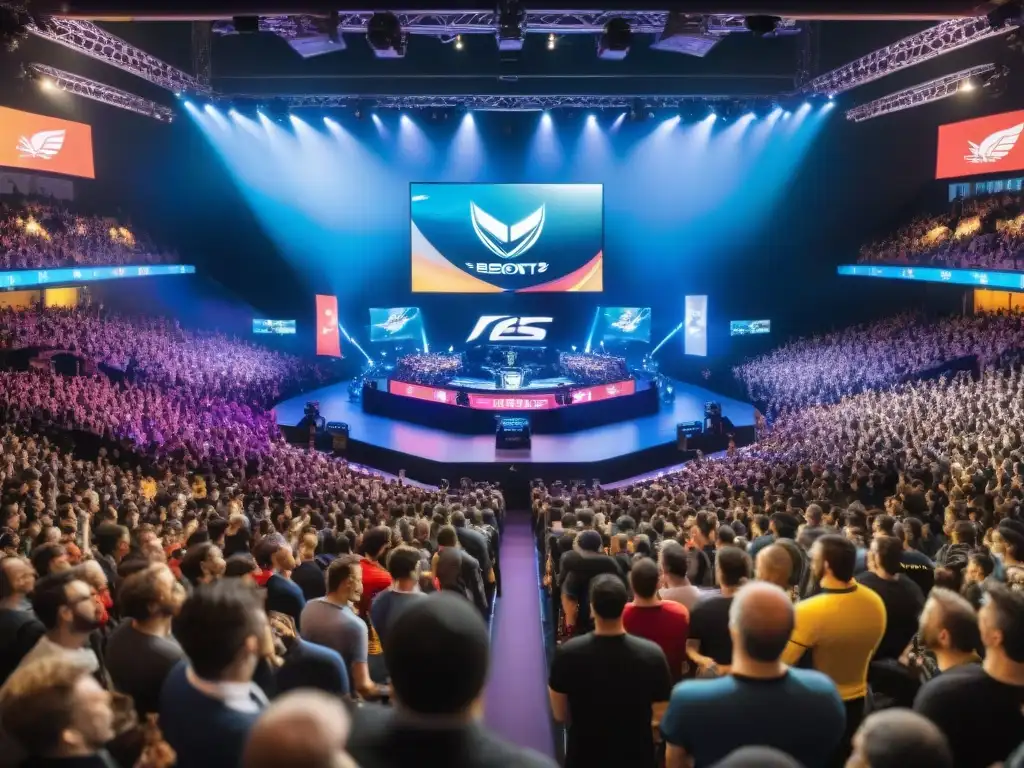 Emocionante historia de los eSports en Australia: Arena llena de fans apasionados, jugadores concentrados y pantalla iluminada