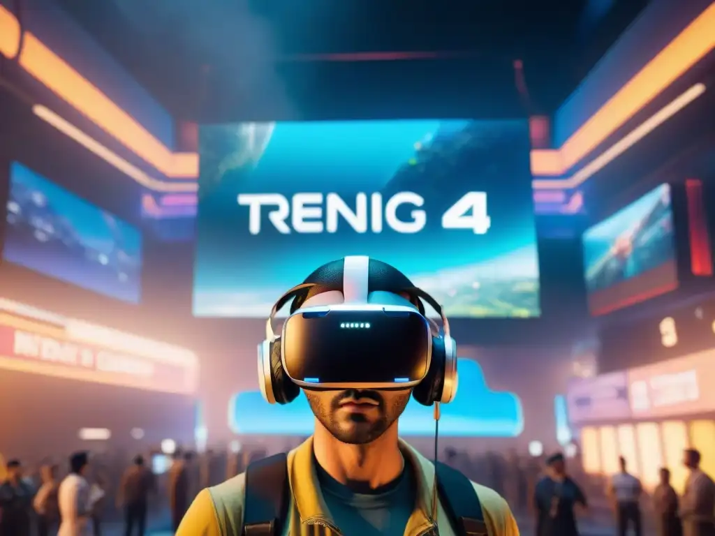 Un emocionante juego de aventura con IA, gamers inmersos en un mundo virtual futurista