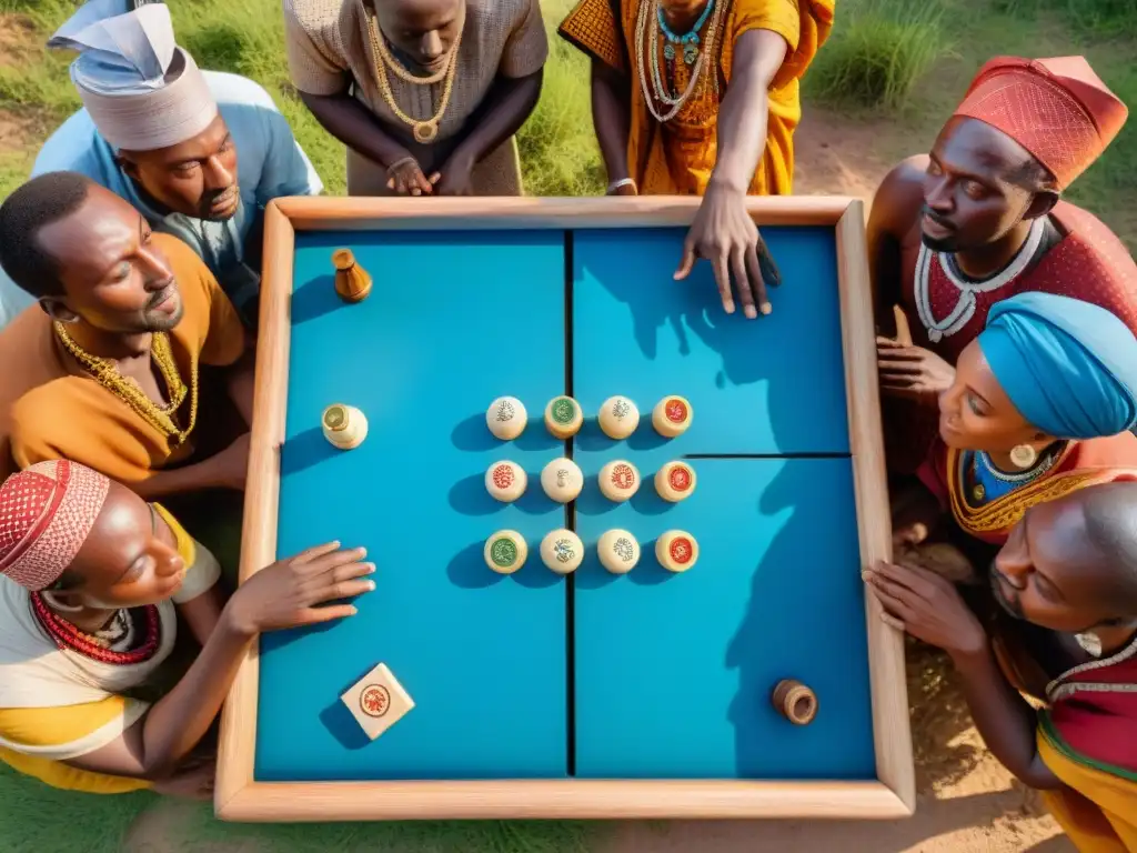 Un emocionante juego de estrategia con juegos tradicionales africanos fomentando la resolución de conflictos en la sabana soleada