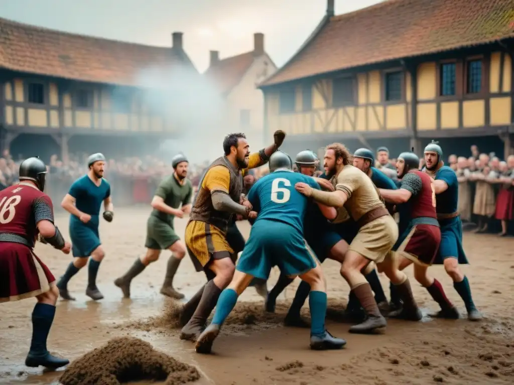 Emocionante juego de fútbol medieval en la historia del Mob Football