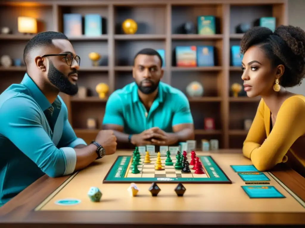 Un emocionante juego de mesa menos conocido capturando la concentración y emoción de los jugadores