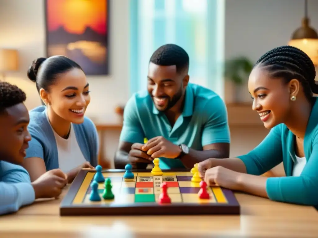 Emocionante juego de mesa educativo con niños multiculturales concentrados en estrategias