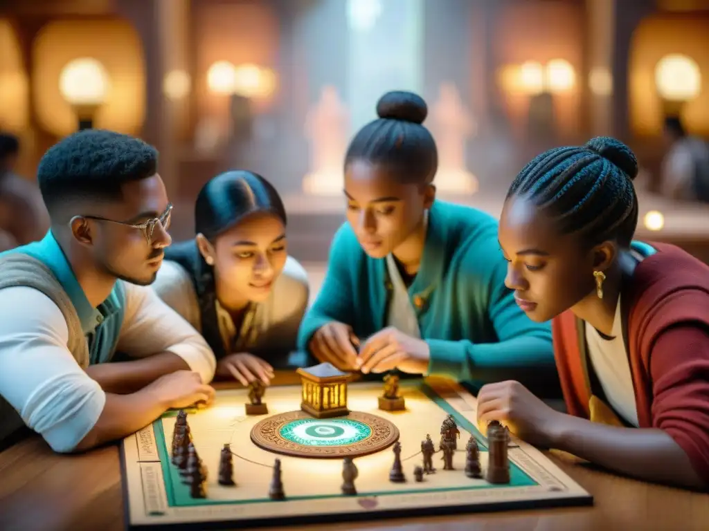 Un emocionante juego de mesa histórico con estudiantes de diferentes edades inmersos en estrategias pedagógicas