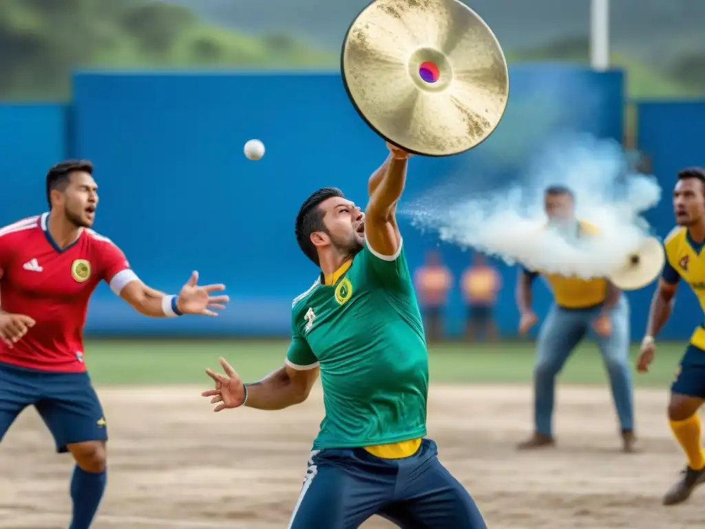 Emocionante juego de Tejo en campo colombiano