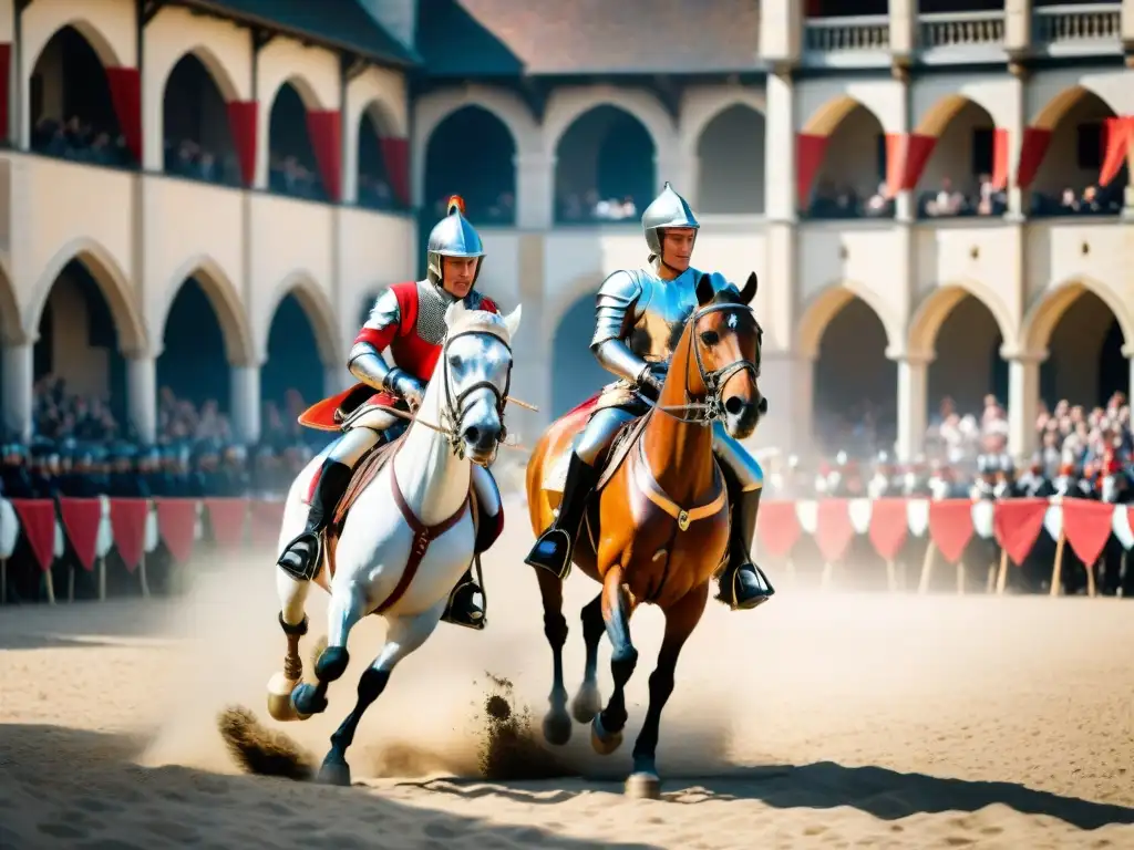 Una emocionante justa medieval en un castillo europeo