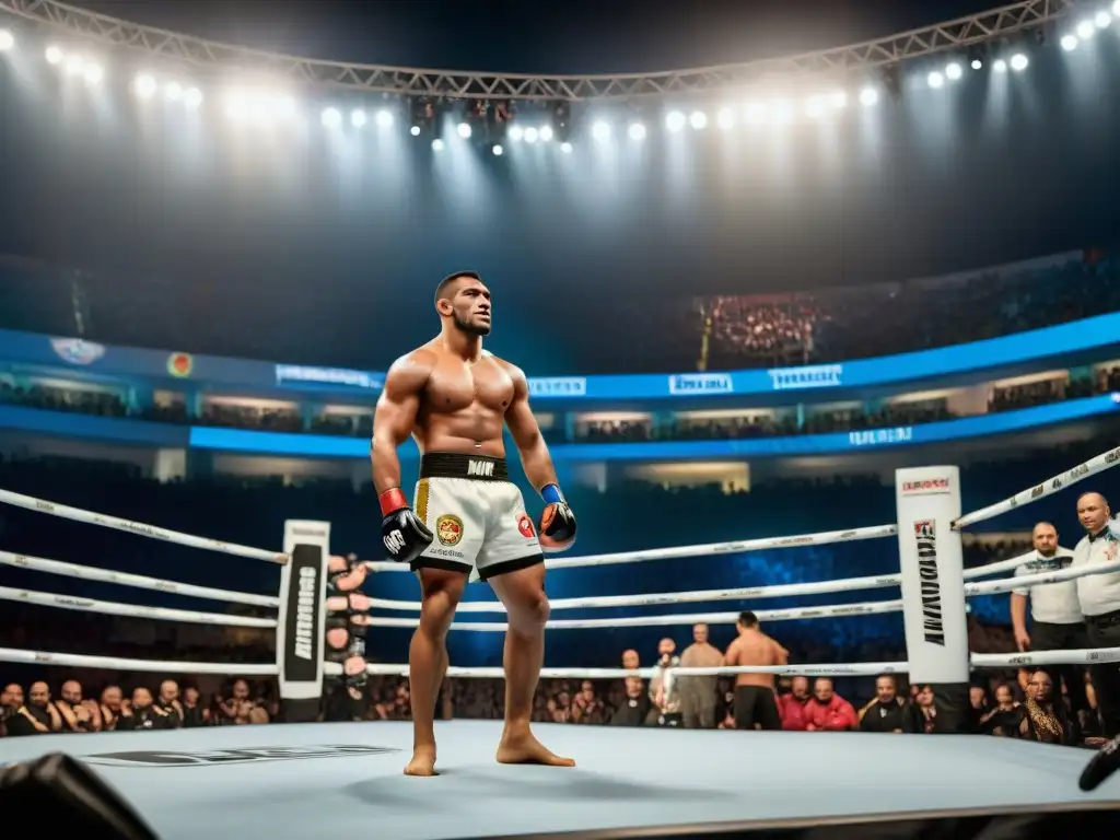 Emocionante pelea de Artes Marciales Mixtas en estadio lleno de Río de Janeiro, Brasil