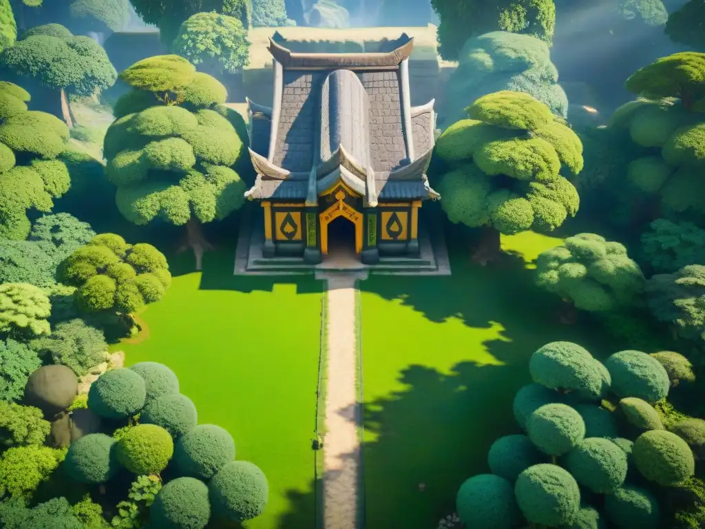 Entrada secreta a un santuario en los bosques de Faron en Hyrule de The Legend of Zelda