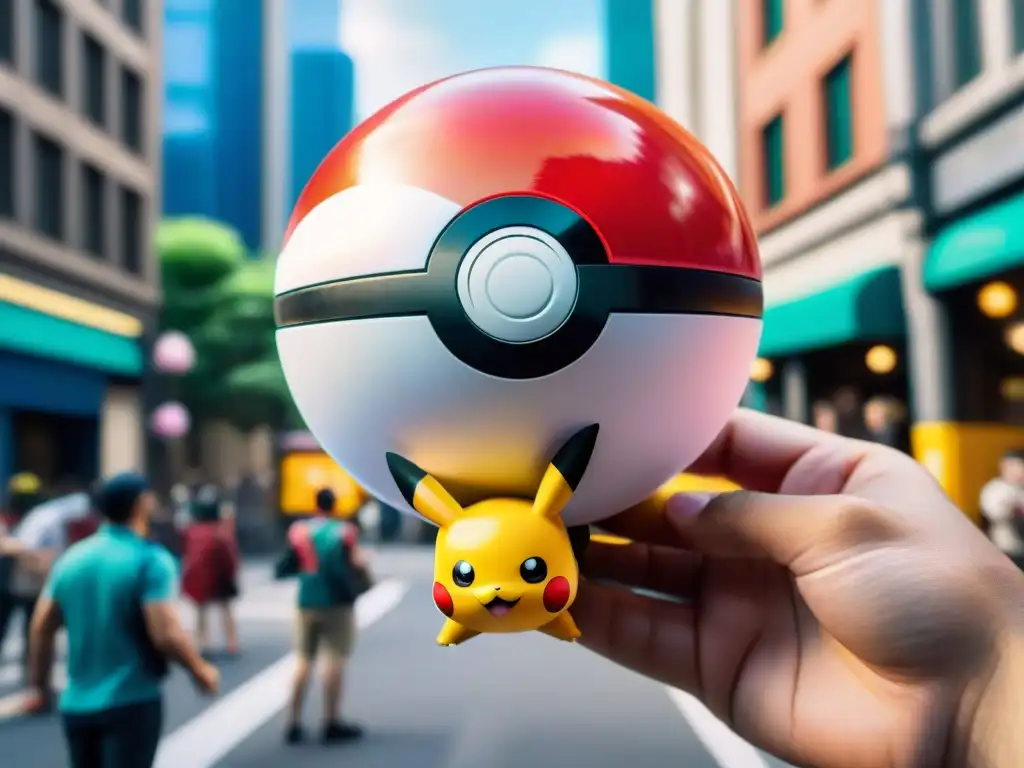 Un entrenador captura un Pokémon raro entre la diversidad de la ciudad, mientras otros comparten consejos completar Pokédex Pokémon GO