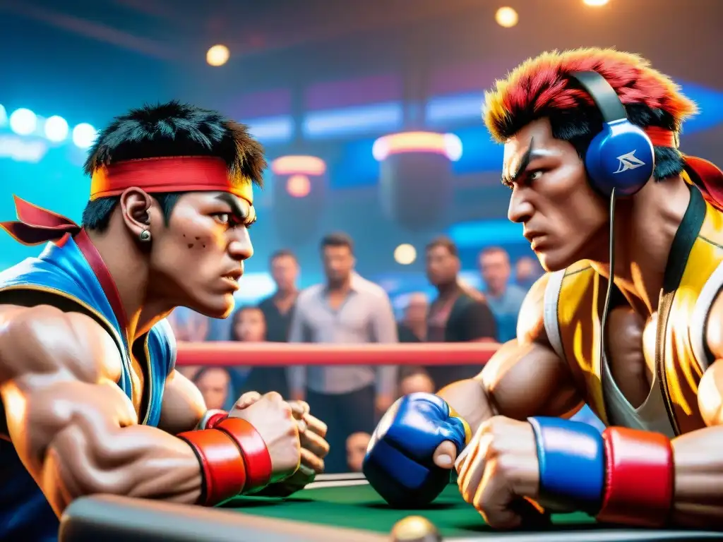 Intensa batalla de Street Fighter V en torneo profesional Épica batalla entre expertos de Street Fighter V en torneo