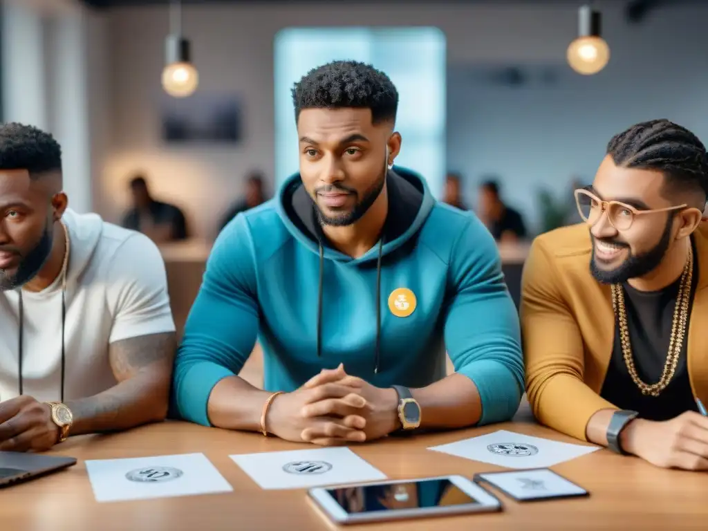 Equipo de desarrolladores de juegos emocionantes brainstorming para proyectos de crowdfunding 2023