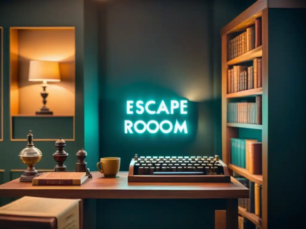 Escapada literaria: sala de escape con ambiente misterioso, decoración vintage y enigmas basados en libros