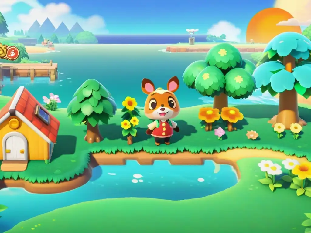 Escena de isla virtual en 'Animal Crossing: New Horizons' con impacto cultural