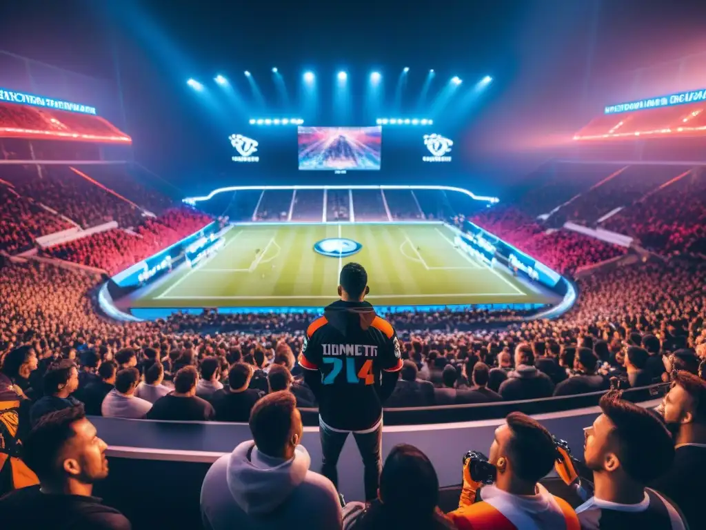 Comparación de estadios tradicionales y de eSports, resaltando la evolución en la historia y cultura de los juegos deportivos